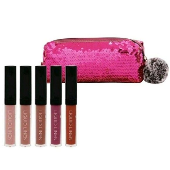 Limited Edition BH Cosmetics Royal Affair 4-Piece Liquid Linen Set w/Bag - Picture 3 of 10